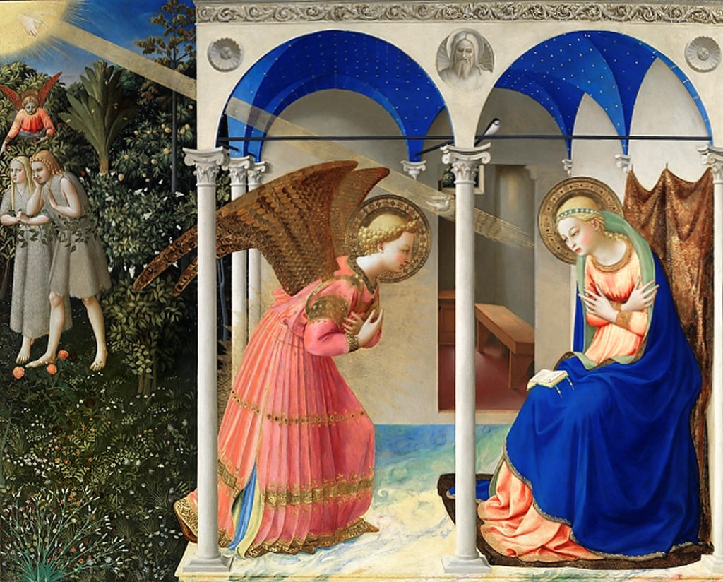 La Anunciacion de Fray Angelico conservada en el Museo del Prado de Madrid