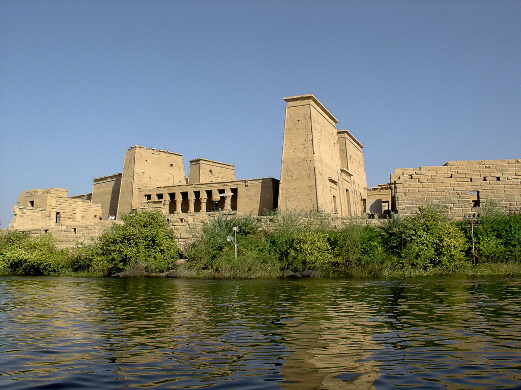 Templo de Filae dedicado a Isis en el lago Nasser Egipto